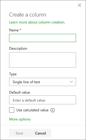 SharePoint online new modern column creation